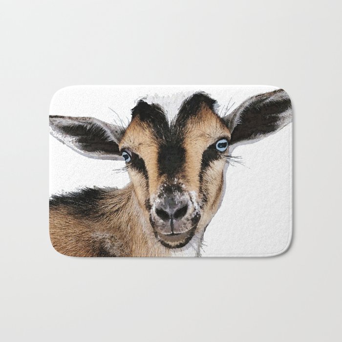 Goat Whiskers - Farmhouse Farm Animal Art Bath Mat