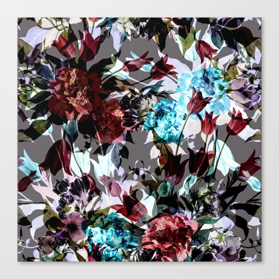 Seamless Absract Flower Pattern Canvas Print