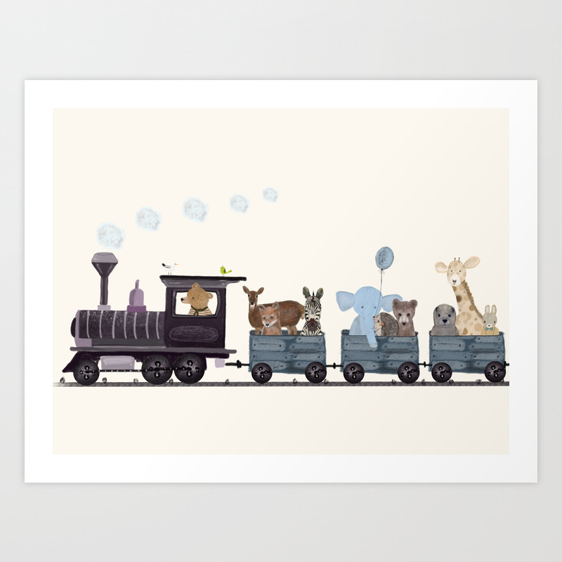 Little Nature Train Art Print By Bribuckley Society6
