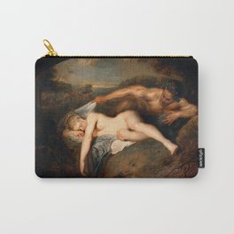 Nymph and Satyr, Fine Art Print, Mythology, Carry-All Pouch