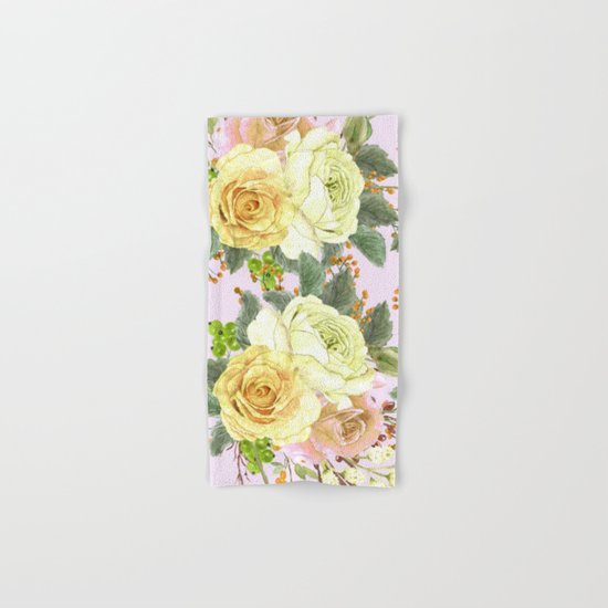 Watercolor Roses #4 Hand & Bath Towel