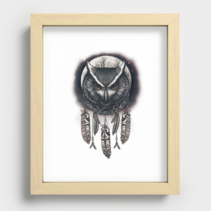 Dreamcatcher Owl Recessed Framed Print