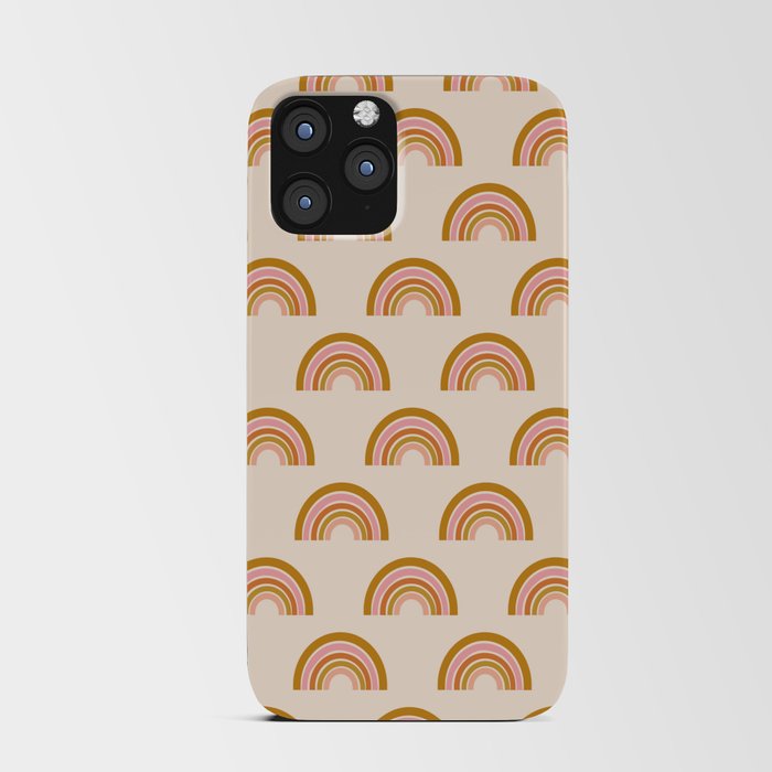 Boho Rainbow Pattern in Blush and Terracotta iPhone Card Case