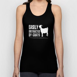 Goat Easily Distracted By Goats Unisex Tank Top