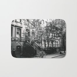 New York City - West Village Street and Bicycles Bath Mat