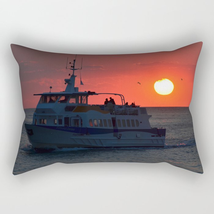 Sunset Sailing Photo Rectangular Pillow
