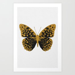 Black Butterfly Art Print
