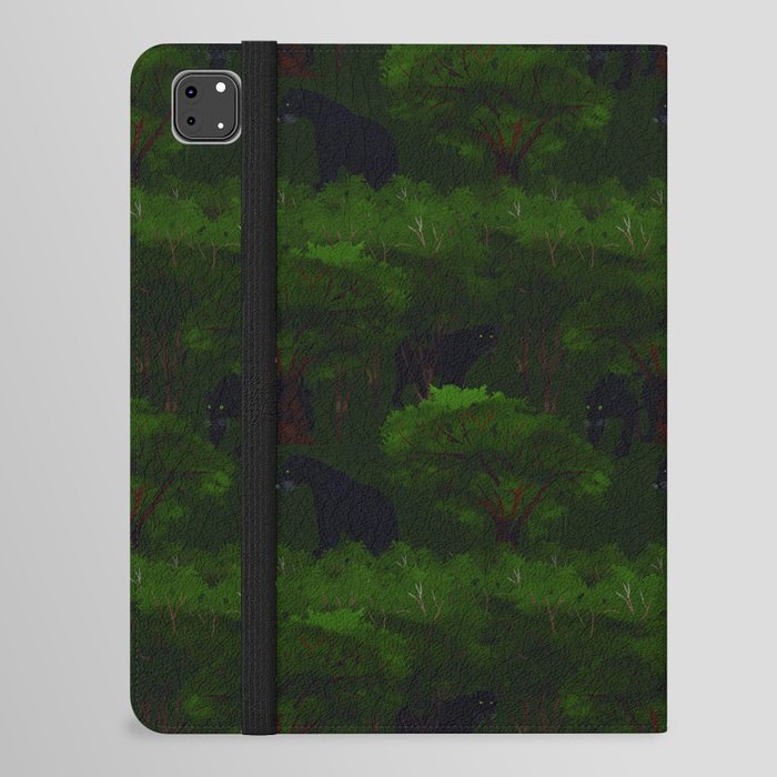  seamless pattern with panthers among tropical vegetation iPad Folio Case