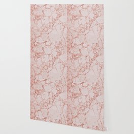 Pink Rose And Glitter Marble Collection Wallpaper