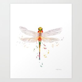 Colorful Dragonfly  Art Print