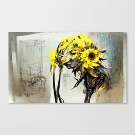 Sunflower Force - Beauty in the Detail (Abstract Art Take Two) Canvas Print