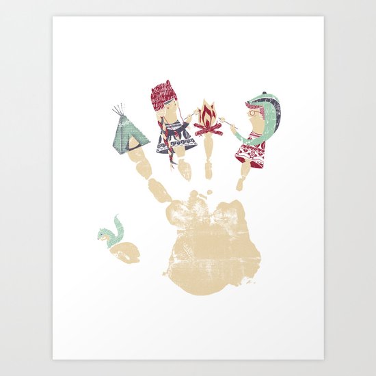 MARSHMALLOWS & CAMPFIRESa Art Print