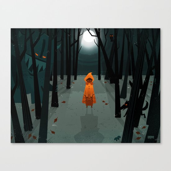 Woods Girl Canvas Print