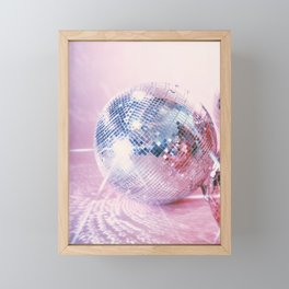 Pink Disco Ball Framed Mini Art Print