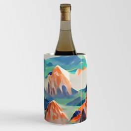Abstract Pastel Mountains Wine Chiller