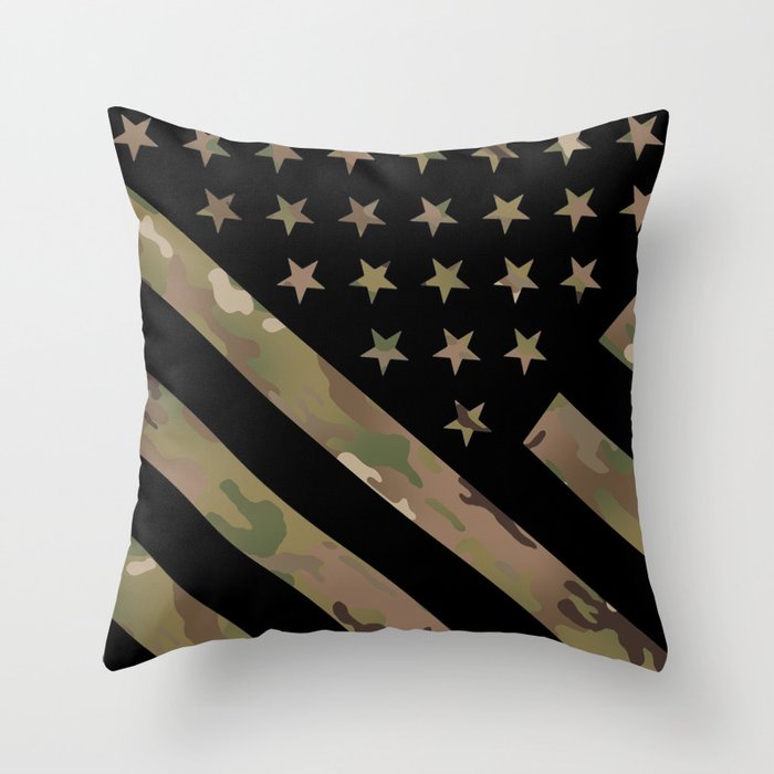 Military Camouflage by Jared S Davies on Rectangular Pillow Large 25.5 x 18 Flag U.s 