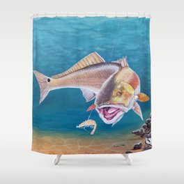 Red Fish Shower Curtains Society6