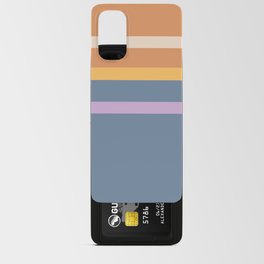 Oaka - Orange Blue Colourful Retro Stripes Minimalistic Art Pattern Android Card Case