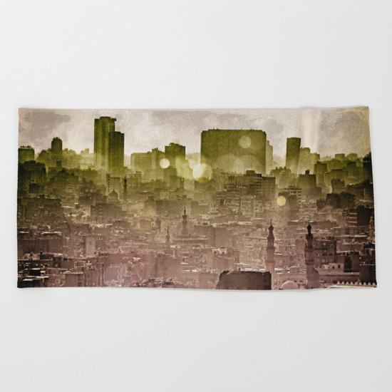 Sunset over Cairo II Beach Towel