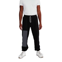 Dark Gray Solid Color Pantone Ebony 19-4104 TCX Shades of Black Hues Sweatpants