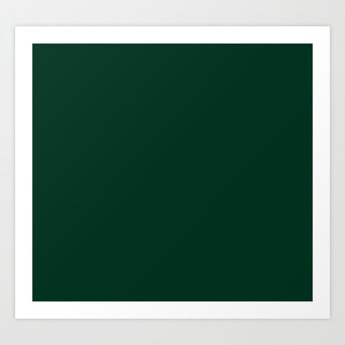 Deep Emerald Green Art Print