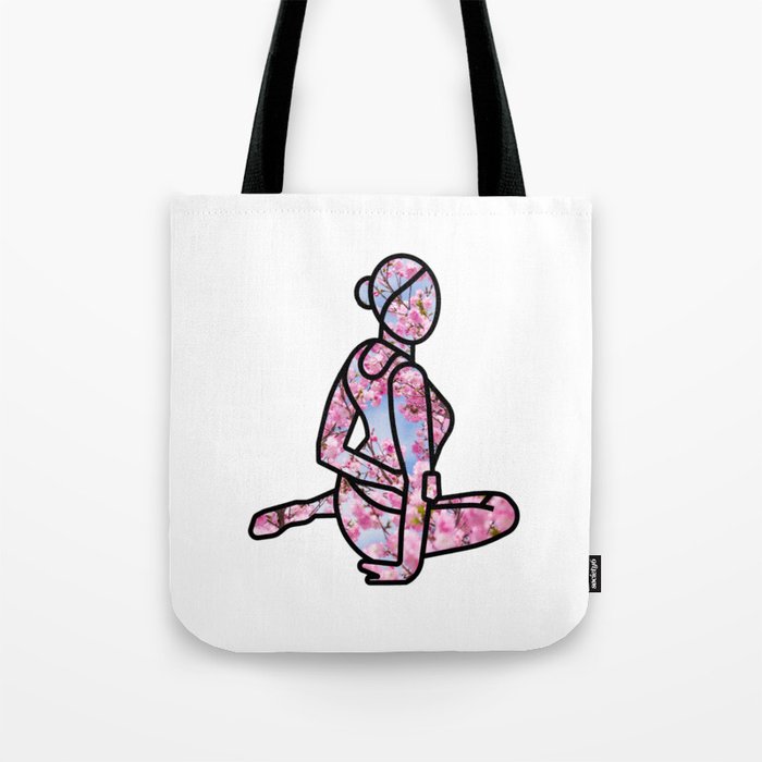 Cherry Blossom Yoga Tote Bag