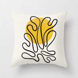 Sun Leaf: Matisse Edition | Mid Century Series Throw Pillow