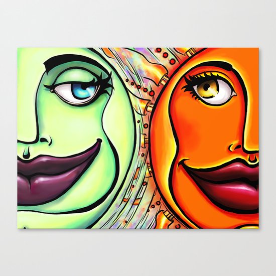 Moon & Sun Canvas Print