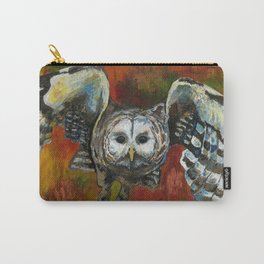 Autumn Flying Barred Owl Carry-All Pouch