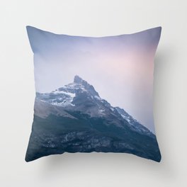 Argentina Photography - Huge Majestic Mountain Covered By Snow And Grass Throw Pillow