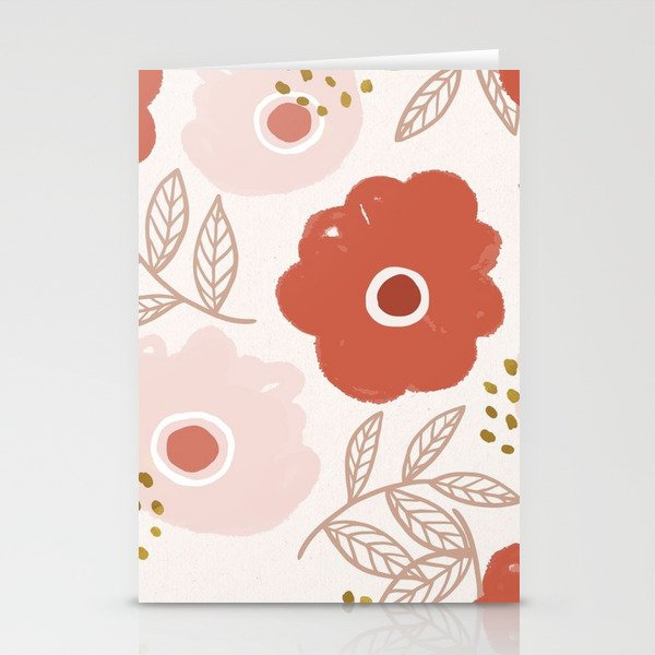 Floral Repeat Pattern 6 Stationery Cards