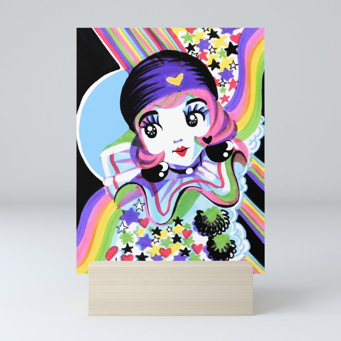 Pierette Rainbow in the Dark Mini Art Print