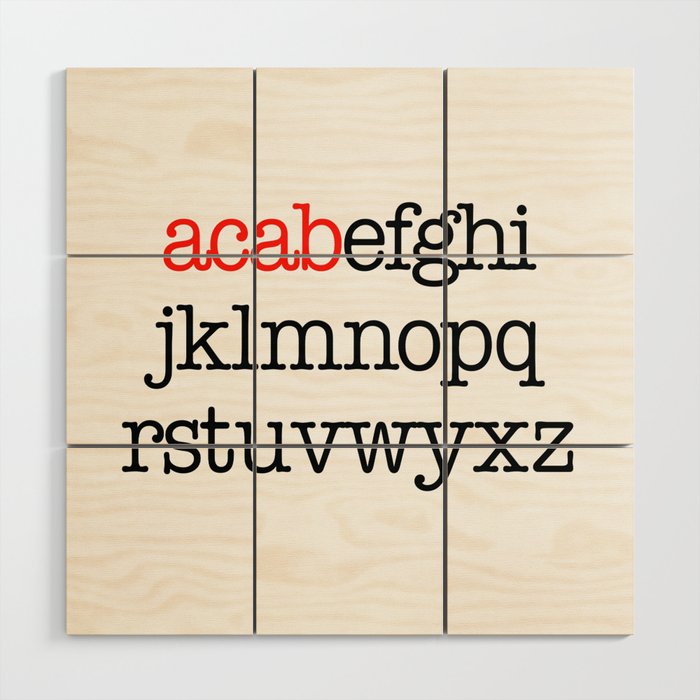 ACAB Alphabet Wood Wall Art