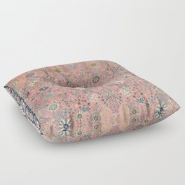 Rose Petag Tabriz Antique Persian Floor Pillow