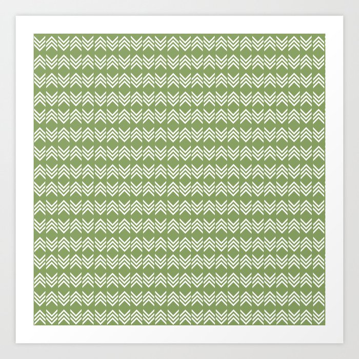 Up and down small arrows retro 60s pattern 11 Art Print
