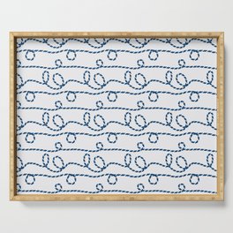 Nautical Navy Rope Pattern Serving Tray