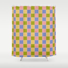 Squares of Wool Sweaters Shower Curtain