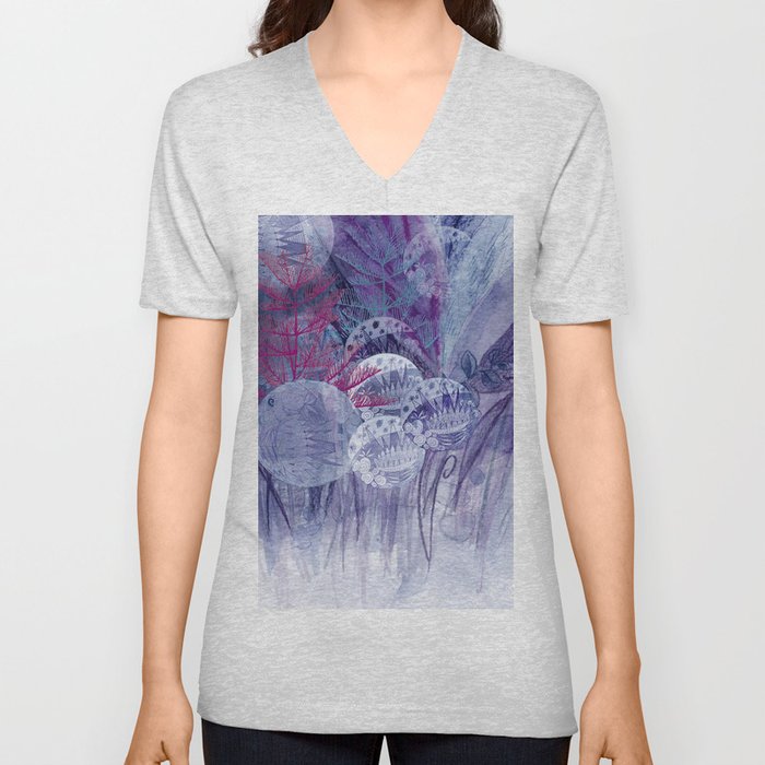 blooming universe V Neck T Shirt