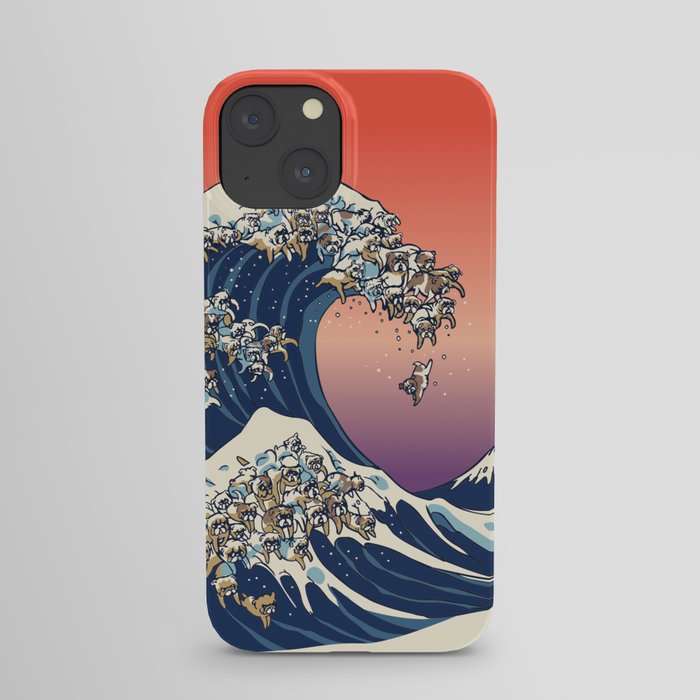 The Great Wave of English Bulldog iPhone Case