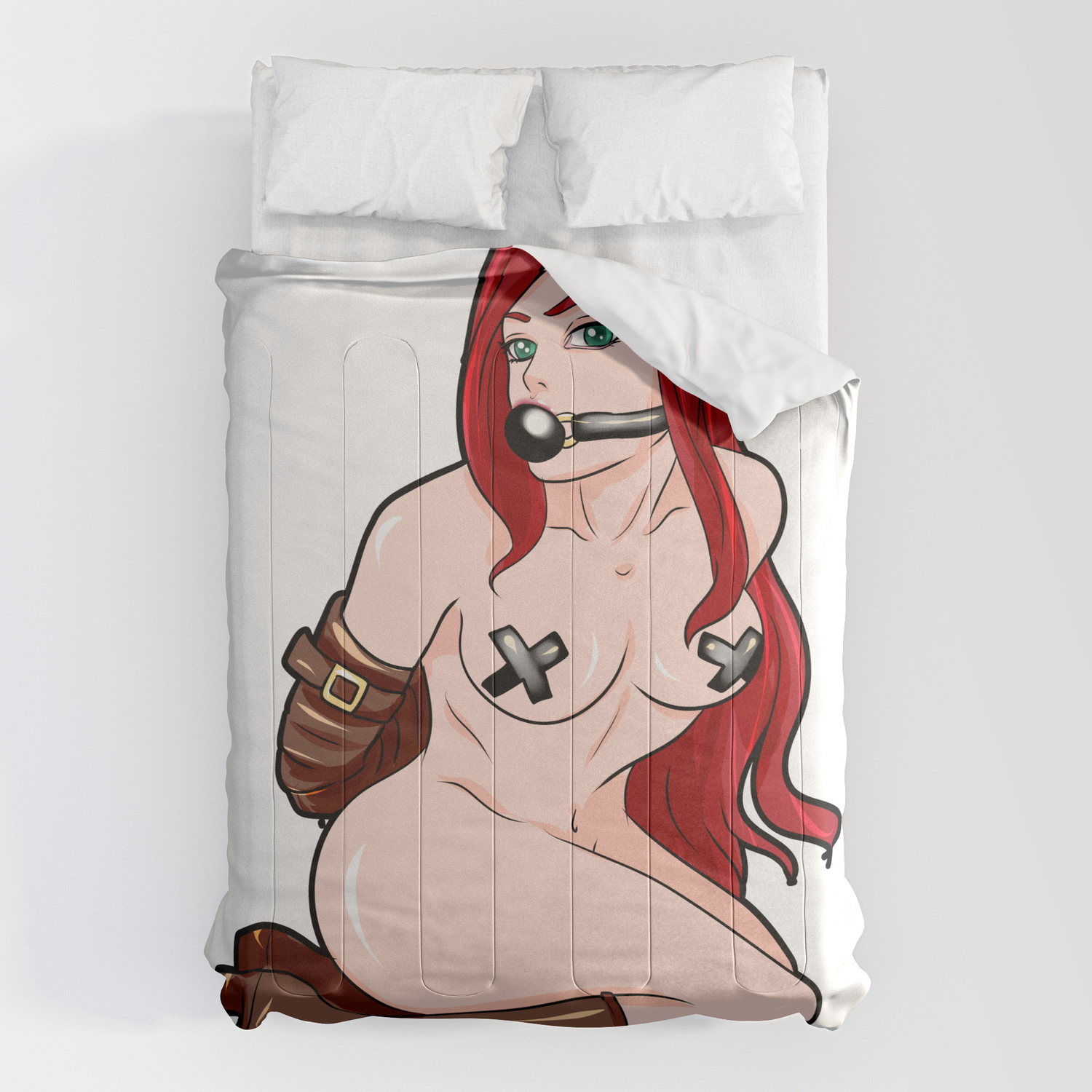bdsm girl bondage ginger brat little slave sub submissive tied up comforters by moonpie90