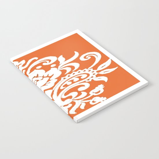 Damask on Peach Notebook