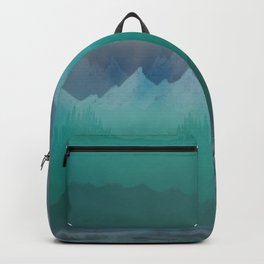 Ombre Mountainscape (Blue, Aqua) Backpack