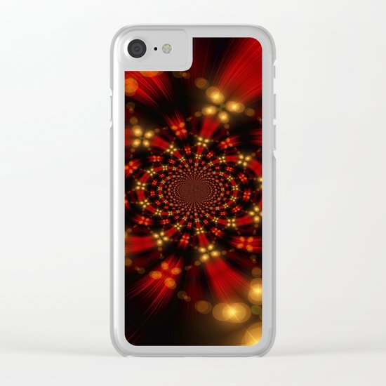 Christmas-Fractal Clear iPhone Case