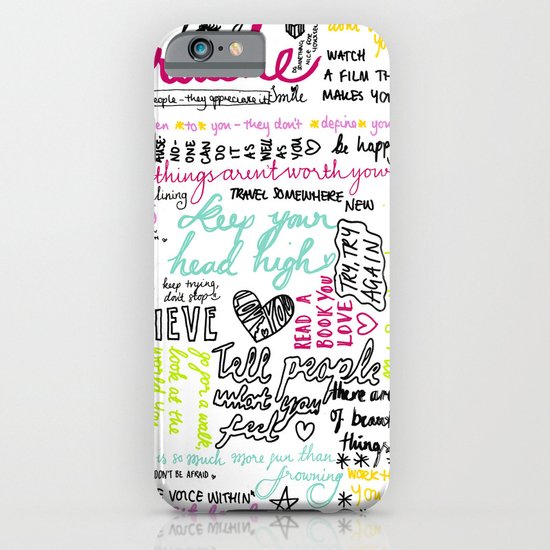 Typography: Messages to myself iPhone & iPod Case
