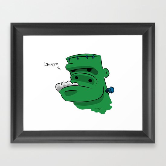 Frankenderp Framed Art Print
