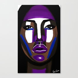 Plum Face Canvas Print