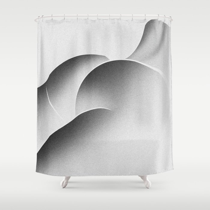 Gluteus Negative Shower Curtain
