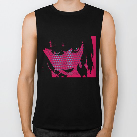 Abstract Face 2 Biker Tank