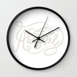 Hand Lettered Awesome Wall Clock