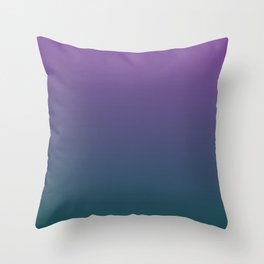 Purple and teal ombre Throw Pillow